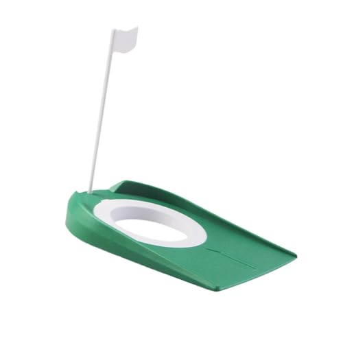 YIJU Golf Practice Putting Cup with Flag, Golf Training Equipment,Portable for Children's Games,Kids Adults,Garage Accessories, Green