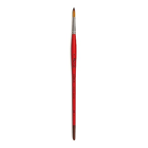 Raphael Kaerell Long Handle Oil & Acrylic Brush, Round, Size 14