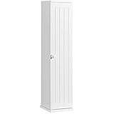 DREAMADE Free Standing Tissue Cabinet, Toilet Paper Holder w/ 3 Detachable Shelves, Hinged Door, Top Slot...
