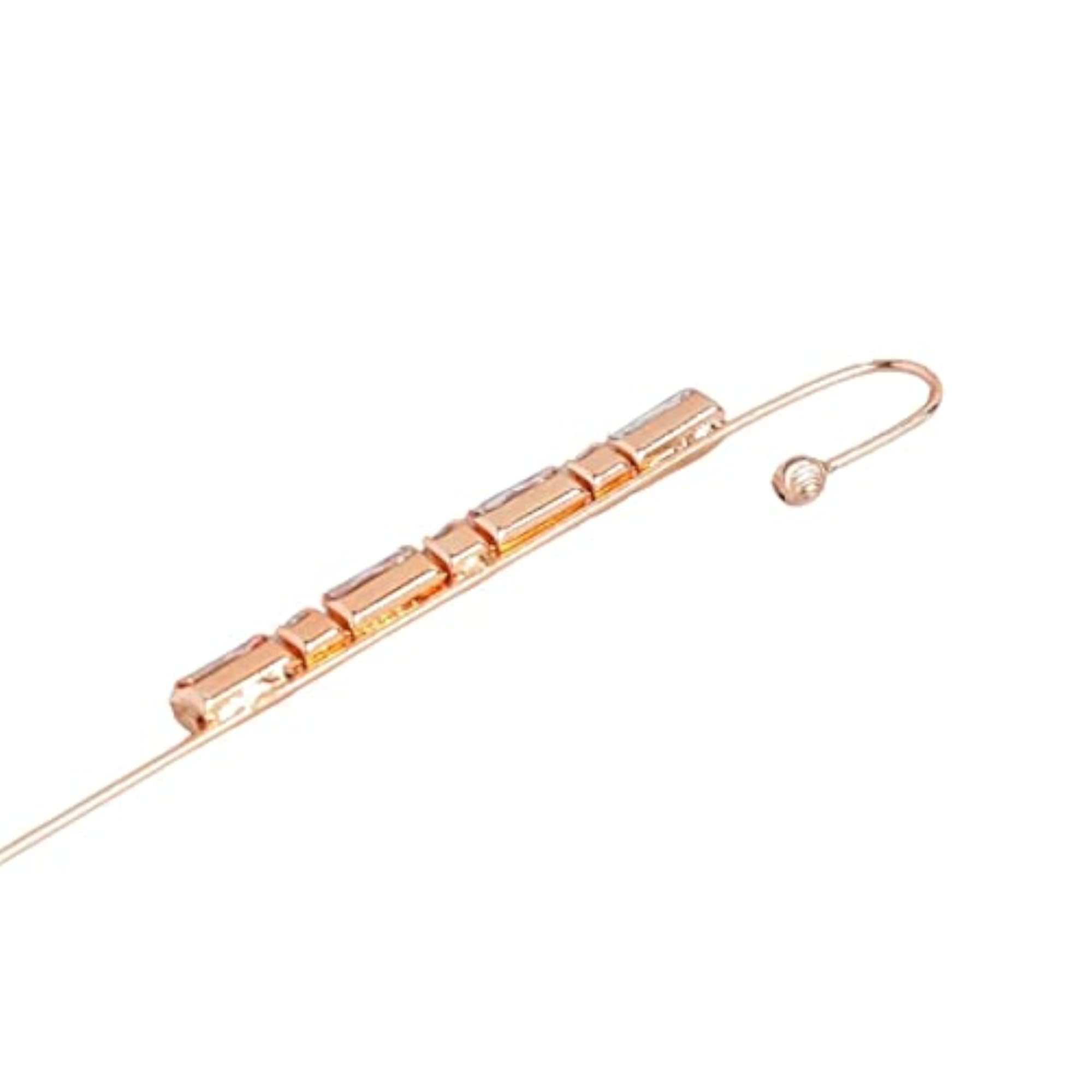 Rose Gold Plated AD Studded Handcrafted Earrings, Elegant
