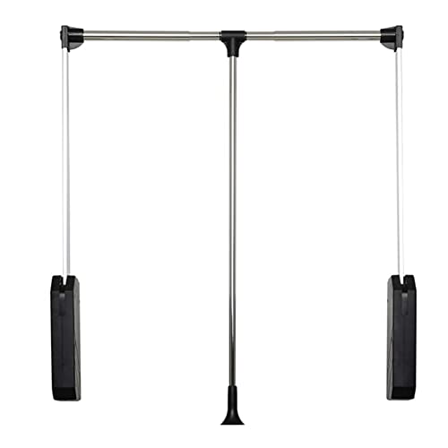 Width Adjustable Pull Down Closet Rod,Wardrobe Lift Rail Organizer Storage System Closet Hanger Rod For Hanging Clothes(89~121Cm) #TOP9