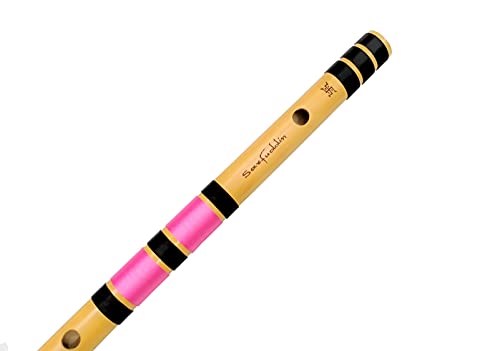 Image of Sarfuddin Flutes D Natural Medium 17 Inches Right Handed Bamboo Flute Bansuri With Carry Bag
