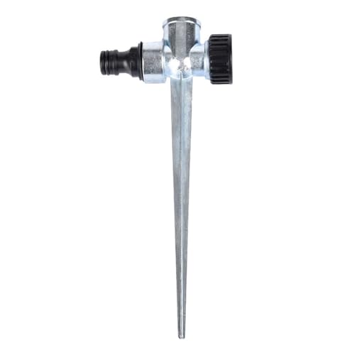 ZONADAH Lawn Sprinkler Spike Base 1/2 inches Zinc Alloy Water Flow Thru Sprinkler for Garden Yard Lawn and Grass Irrigation