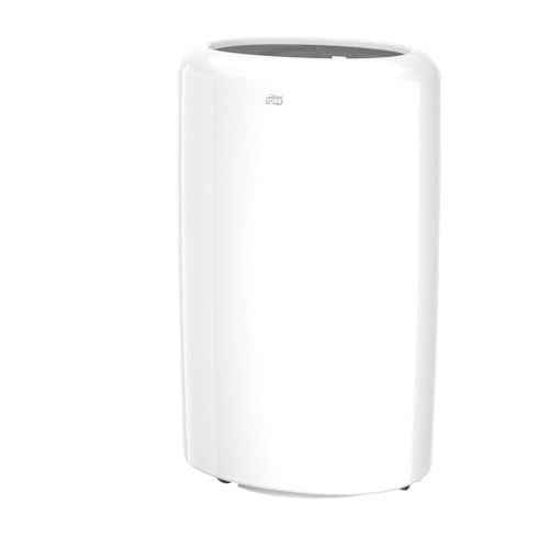 Tork 563000 Cubo de basura abierto Elevation Blanco/Papelera sólida - sin tapa - compatible con bolsas de plástico de Tork B1, 50 litros