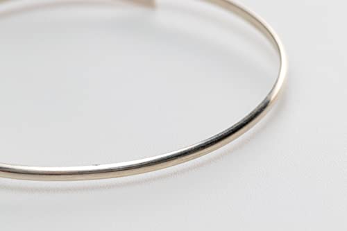 Image of 925 Sterling Silver Wire, 8 Gauge, Half Round, Dead Soft, 2FT by Craft Wire | Sterling Silver Wire for Jewelry Making, Wire Wrapping, Solid 925 Sterling Silver, 1.63mm Wire, High Quality Made in USA