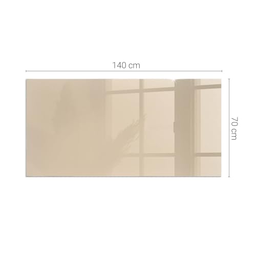 Revêtement de sol sous la cheminée rectangulaire verre beige - 5