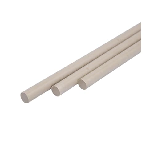 0.250 (1/4 inch) x 36 inches (3 Pack) PEEK Plastic Round Rod Beige Durable Plastic Versatile Use DIY Metalwork Mechanical Industrial-Grade Material