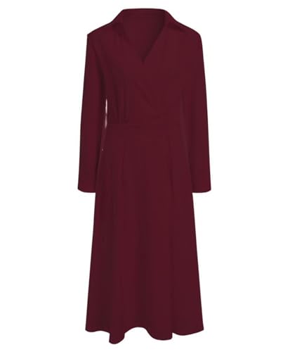 Plus Size Maxi T Shirt Dresses for Women Summer Button Print Casual Long Sleeve Long Dress with Pockets3