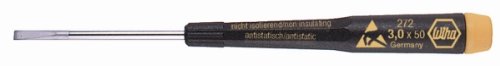 Wiha 27232 destornillador con precisión ESD Safe mango de rebaje, 3.0 x 100 mm)