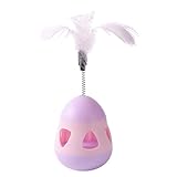 Toys de Chat interactifs pour Appartements Cats-2-en-1 Chaton pour Usage intérieur, chaîne en Acier à Haute teneur en Carbone | 360 degrés Rotation Play Play Play Mental Physical Exercise Toy