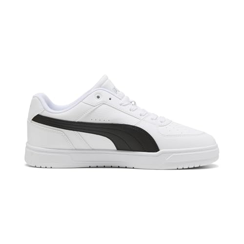PUMA Baskets Unisexes CAVEN III, Blanc, Noir, Argent, 41 EU, White Black Silver, 42 EU
