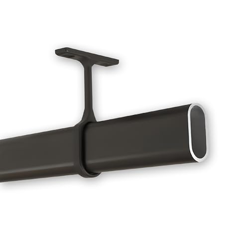 B&B Hardware Oval Wardrobe Closet Rod Kit - 1.3 Mm Thick Welded Aluminum - Dark Oil-Rubbed Bronze - 12 To 89 Inches Long