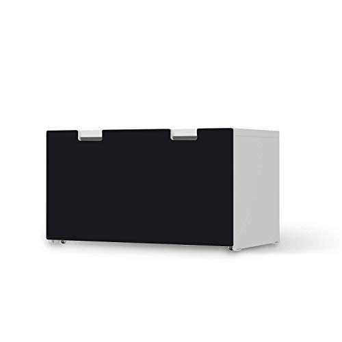 Kinder Möbelfolie selbstklebend - passend für IKEA Stuva Banktruhe I Tolle Deko - Möbelaufkleber für Kinderzimmer und Babyzimmer I Design: Schwarz