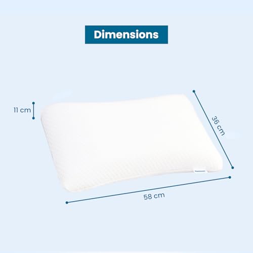 Image of Paramount Pack of 2 Premium Orthopaedic Memory Foam Pillow for Sleeping | 58x36x11cm King Size with Cover | Gel Microfiber Bed Pillow | Cervical Pillow for Snoring, Neck and Shoulder Pain