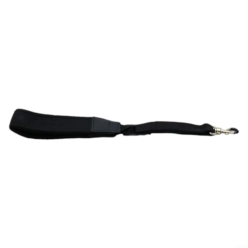 Colorful Soft Padded Saxophone Neck Strap, Adjustable 42-57cm Comfortable Shoulder Support for Tenor Alto Baritone Soprano Sax with Nylon Leather Hook(Black) - Thumbnail 6