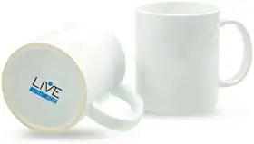 Caneca Branca para Sublimação 325ml LIVESUB caixa com 24 unidades Xicara Sublimatica