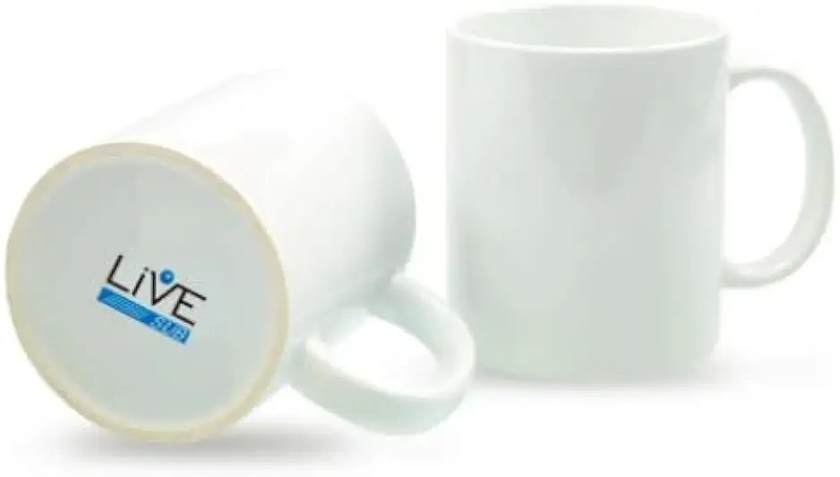 Caneca Branca para Sublimação 325ml LIVESUB caixa com 24 unidades Xicara Sublimatica