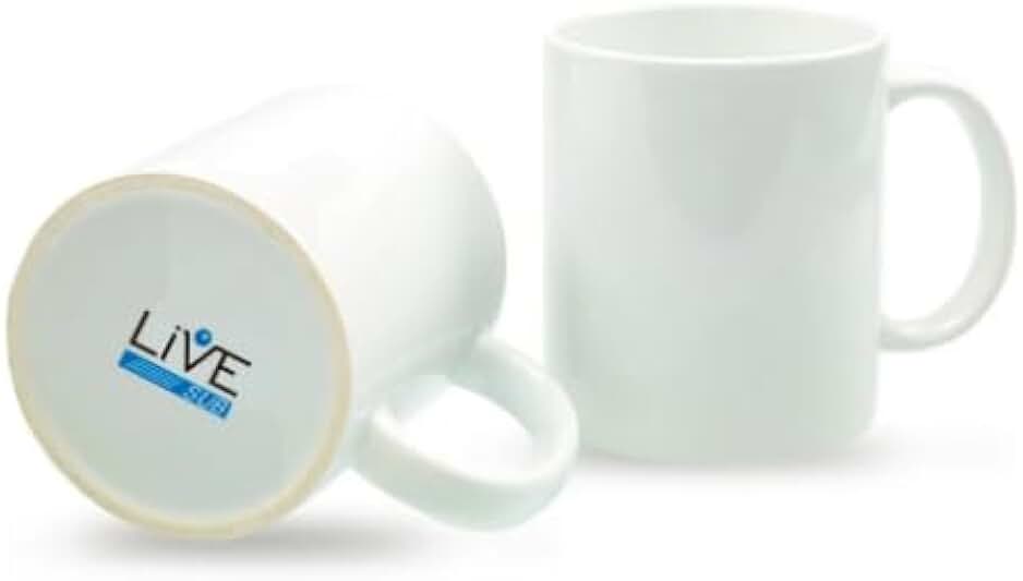 Caneca Branca para Sublimação 325ml LIVESUB caixa com 24 unidades Xicara Sublimatica