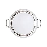 Diameter: 35 cm Vassoio Tondo Cm 35 C/Maniglie Elite Inox