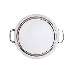 Diameter: 35 cm Vassoio Tondo Cm 35 C/Maniglie Elite Inox