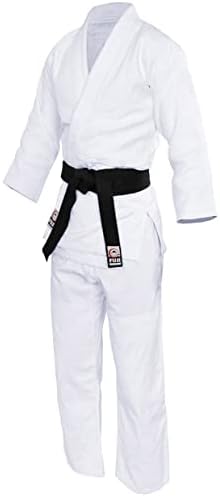 FUJI Judo Gi - Single Weave Uniform w/Free White Belt (White, 00)