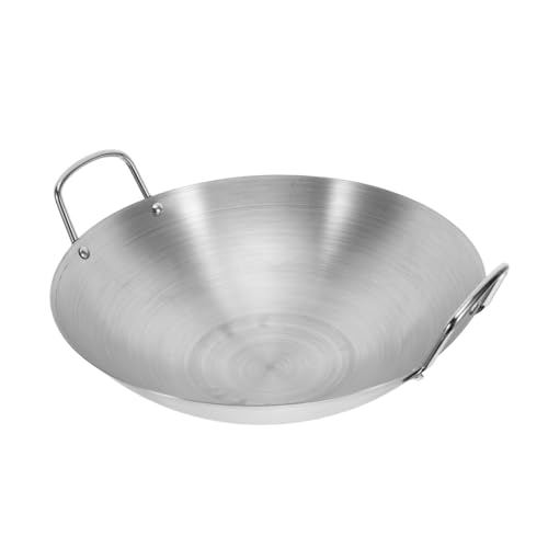 Wok de acero inoxidable Ipetboom con doble asa y fondo redondo miniatura 1