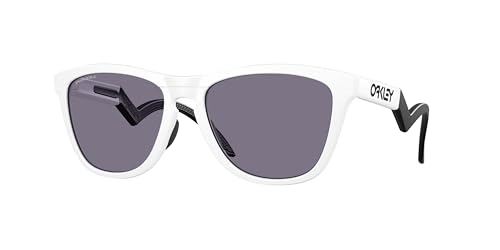 Oakley OO9289 Sunglasses Bundle: OO 9289 FROGSKINS HYBRID 928908 Matte White/Prizm Grey Policarbonate Standard and Large Red leash Accessory kit