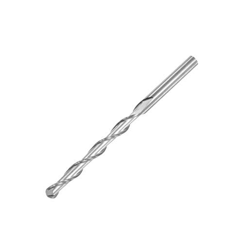 Image of HARFINGTON Ball Nose End Mill 4mm Diameter 42mm Cutting Length 4mm Shank High Speed Steel 2 Flutes Spiral Upcut CNC Router Bits
