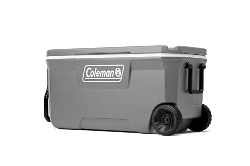 Coleman Classic Series Insulated Portable Rolling Cooler with Wheels, Leak-Resistant Outdoor Hard...