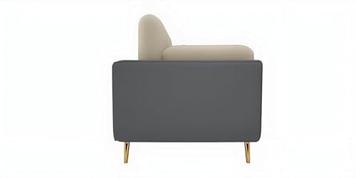 Image of Modern & Luxury Cushioned Couch Relax sectional Sofa in Fabric & Velvet and Heavy Duty Sofa Ideal for bedrooms, Living Rooms, Guest Rooms, Homes, and Office-(3 Seater Blue & Beige).