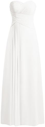 Beach Wedding Dress for Bride Strapless Sweetheart Bridal Gown Chiffon Wedding Gowns Pleat