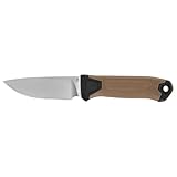 Gerber Gear StrongArm Camp Magnacut - Fixed Blade Survival Tactical Knife for Camping, Outdoor, Hunting - Ergonomic Ambidextrous Utility Tool - Made in USA - Coyote Brown