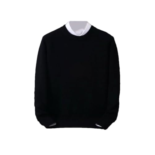 Men's Cashmere Sweater O-Neck Pullovers Loose Knitted Top Long Sleeve Classic Jumpers Tops