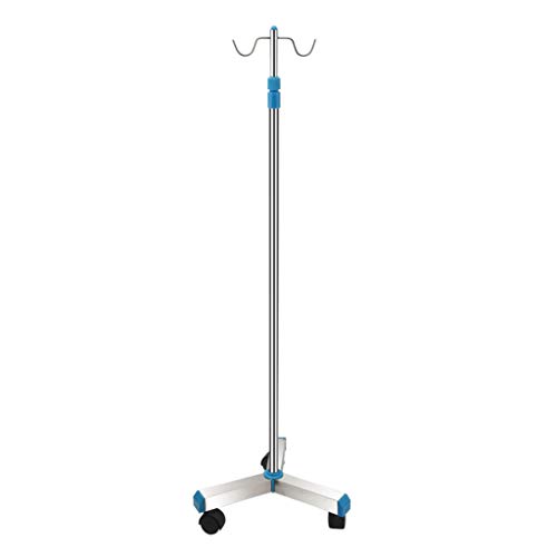 Support portable pour perfusion veineuse en acier inoxydable épais