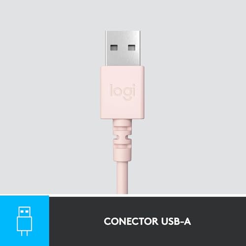 Miniatura 6 de Logitech H390 Auriculares Con Cable Para Pc Portátil, Auriculares Estéreo Con Micrófono Con Supresión De Ruido, Usb-A, Controles En Línea, Funciona Con Chromebook - Rosa