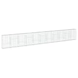 Struttura stabile in acciaio: il filo di ferro zincato da 3,5 mm forma un cestino da 1100 x 50 x 150 cm che supporta 1800 kg/m³, che funge da parete frangivista antivento o decorativo per piante in giardino e grazie alla finitura antiruggine resiste a qualsiasi condizione atmosferica.