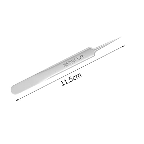 Removal Blackhead Tweezers Precision Stainless Steel Curved Hook for Acne Pimples Comedones Blemishes or Splinters Removal and Ingrown Hair Treatments