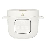 Beautihull 14-Cup Cooked / 6-Cup Uncooked Electric Rice & Grain Cooker with Ceramic Nonstick Coating – White Icing by Drew Barrymore