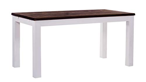 B.R.A.S.I.L.-Möbel TableChamp Dining Table Rio 55.1 x 31.5 Oak Antique White Solid Wood Pine Oiled Farmhouse Extension Extendable Optional B.R.A.S.I.L.-Möbel TableChamp Dining Table Rio 55.1 x 31.5 Oak Antique White Solid Wood Pine Oiled Farmhouse Extension Extendable Optional