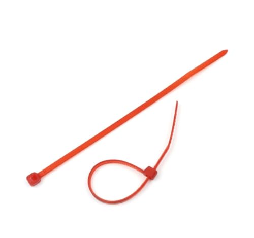 Image of Electronic Spices Cable Tie | 2.5x150mm | Heaener Organizer Tie | Self Locking Nylon Teeth Grip Heavy Duty Strong Zip Wire Fast (Red, Pack of 100)