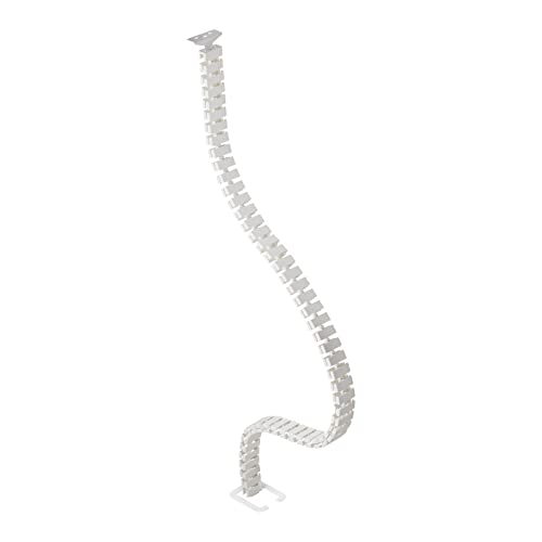 CAVO Kabelführung senkrecht weiß Kabelkanal mit 52 Segmenten für Schreibtischhöhen bis 1400 mm