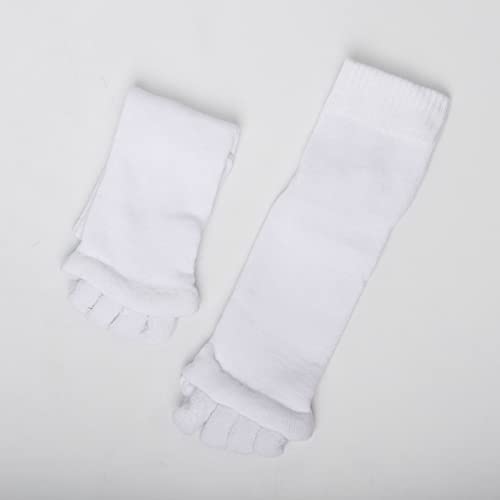 Klmnop 2 Pairs Foot Alignment Socks Yoga Sports Gym Massage Toeless Socks Toe Separator Socks For Women Blackwhite #TOP6