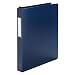 Wilson Jones Hanging Dubllock Round Ring Poly Binder, 8.5 x 11 Inches, 1-Inch Capacity, Blue (W390-14BL)