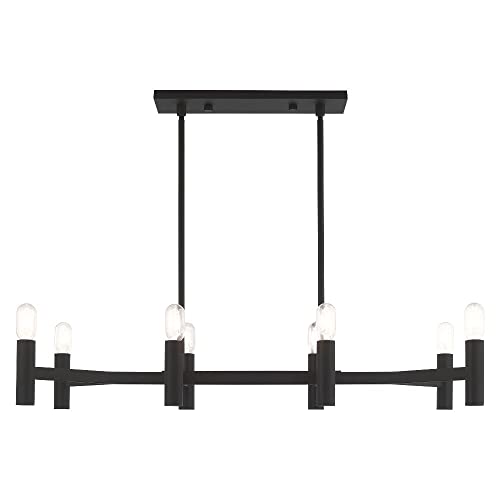 Livex Lighting 51138-91 Copenhagen - Eight Light Linear Chandelier, Brushed Nickel Finish by Livex - Image 3