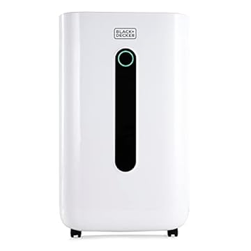 BLACK+DECKER BXEH60004GB Extra Large High Performance 20 Litre Dehumidifier, 4-in-1 Functionality, 24 Hour Timer, LED Touch Screen Display, 6.5 Litre Water Tank, in White