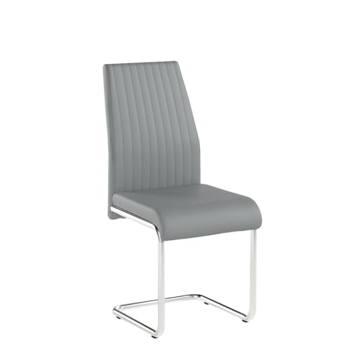 Furniturebox UK Grey Dining Chairs Set of 2 Lorenzo Chairs for Dining Room Premium & Stylish Seats (2x Grey) - Image 4