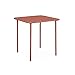 sweeek Tavolo da Giardino in Metallo 2 posti, Amelia 70cm, Terracotta, 70x70x72.5 cm immagine