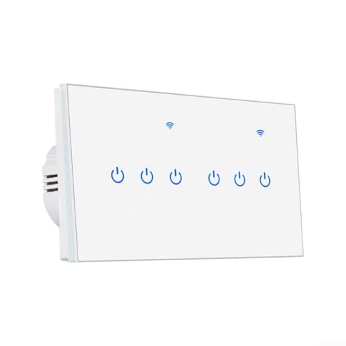 Interrupteur mural WiFi intelligent tactile 5/6/8 boutons domotique Tuya