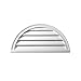 Fypon Decorative Louver Half-Round - Brickmould Style | 48" x 24" | HRLV48X24
