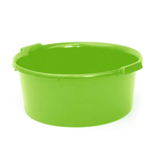 CABLEPELADO - Barreño de plastico Redondo con Asas - Cubo Agua - balde - cubeta - apilable - Cubo Jardin - 12 litros - Verde
